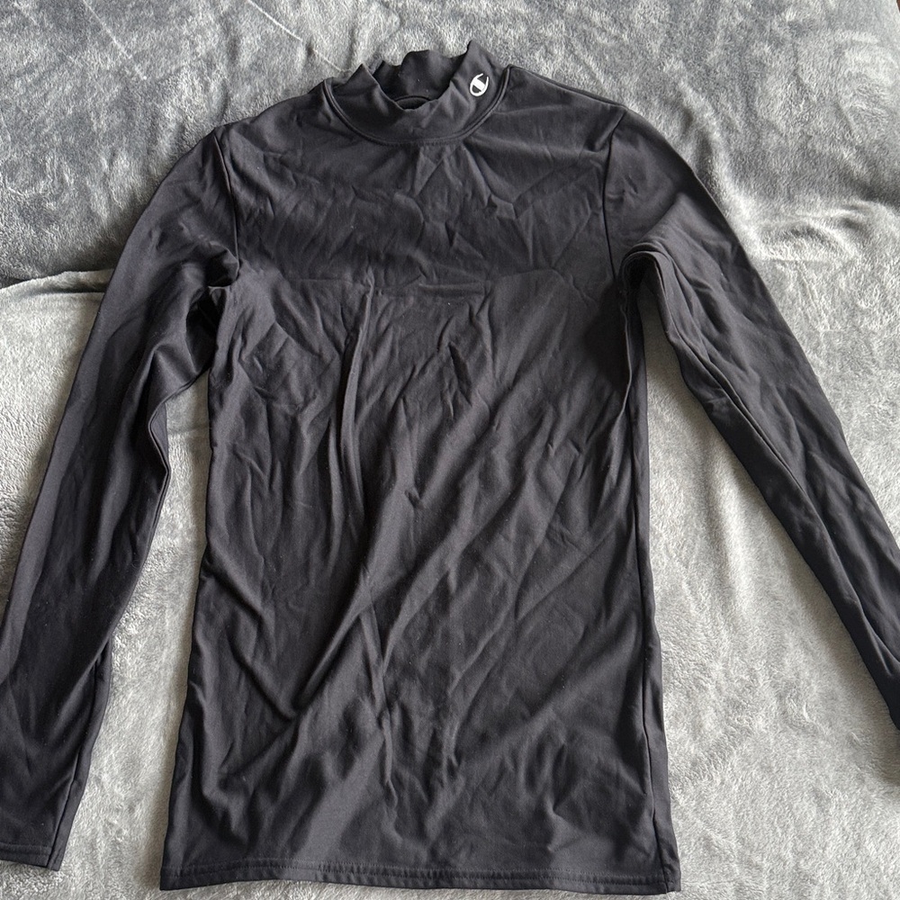 Champion Black Mock Neck Performance Top